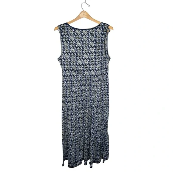 Max Studio Sleeveless Floral Print Tiered Midi Dress Large L - Picture 2 of 6